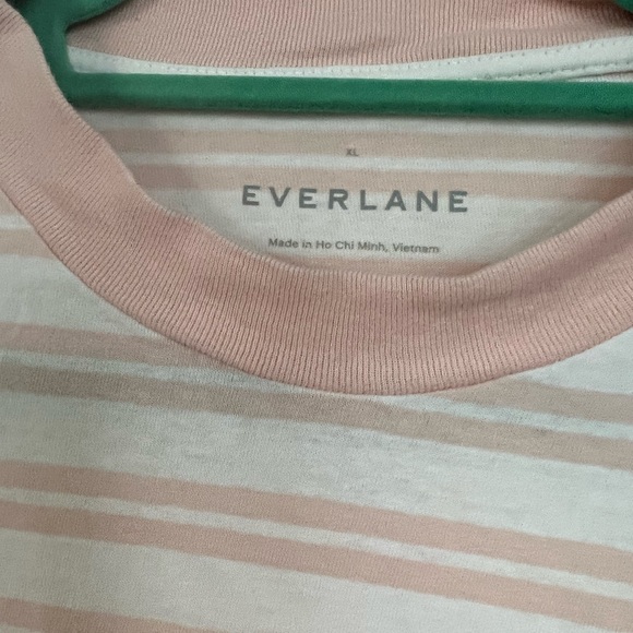 Everlane Pink Striped Tee - Picture 4 of 4